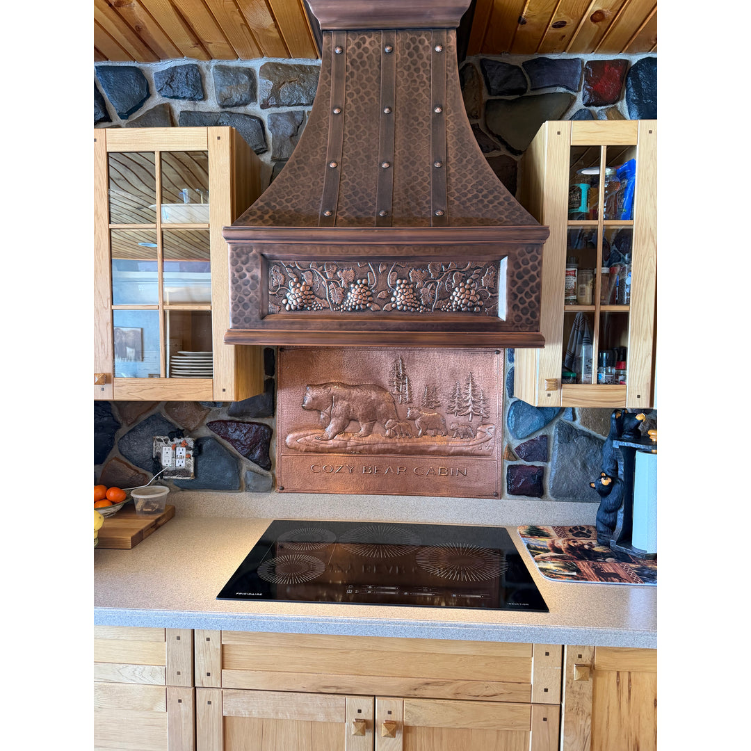 Natuross Facebook ad: Copper kitchen backsplashes for your stove or range…