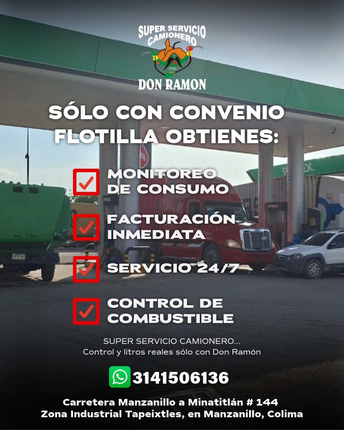 Servicio Camionero Don Ramón Facebook ad: Solo con tu convenio flotilla obtienes