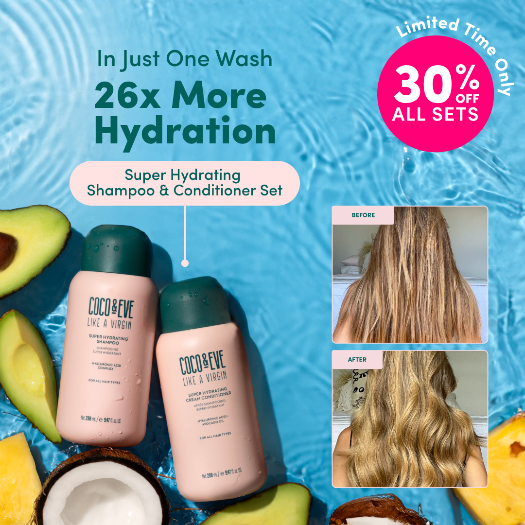 Coco & Eve Facebook ad: 30% Off Super Hydrating Set