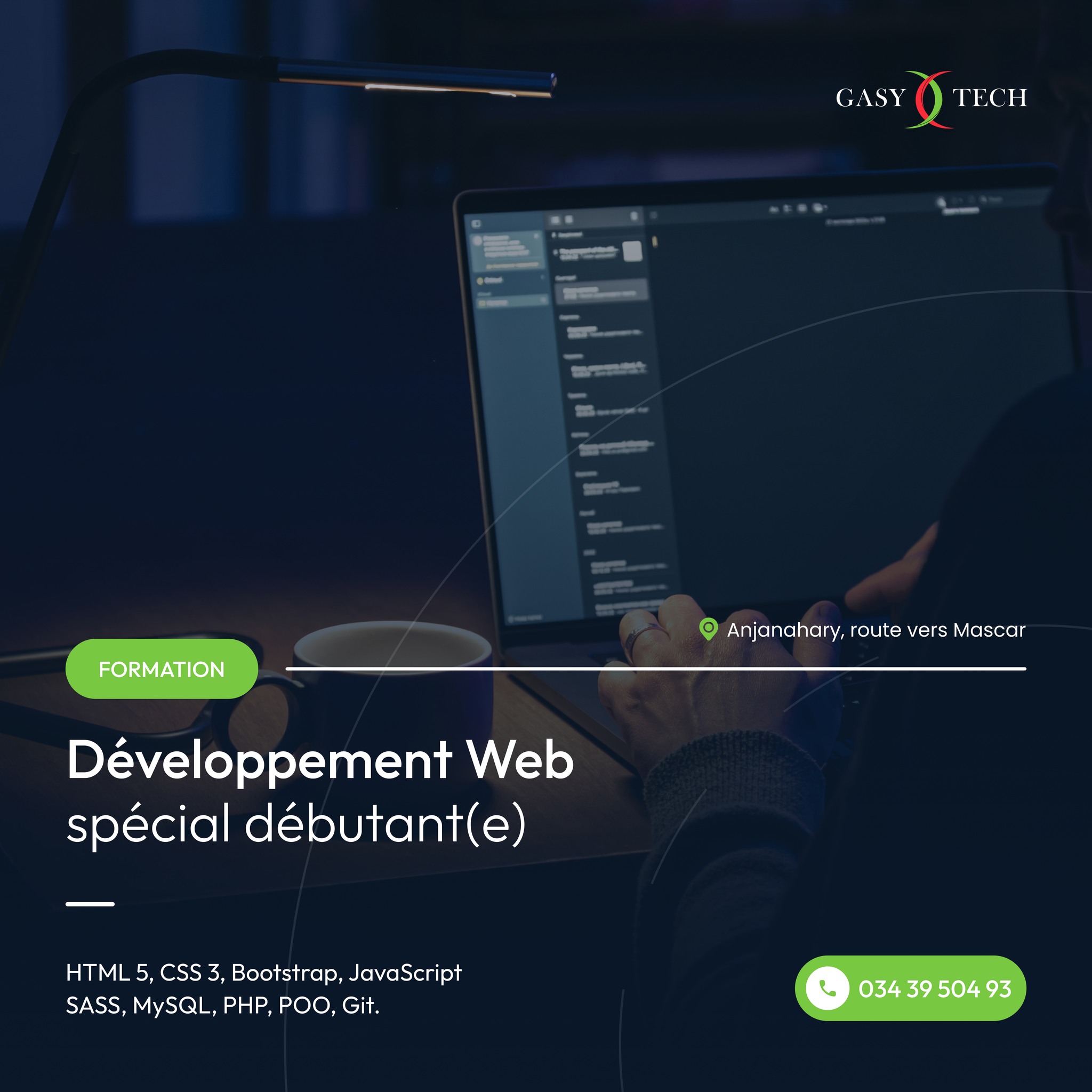 Gasy Tech Facebook ad: DEVENEZ DÉVELOPPEUR WEB!