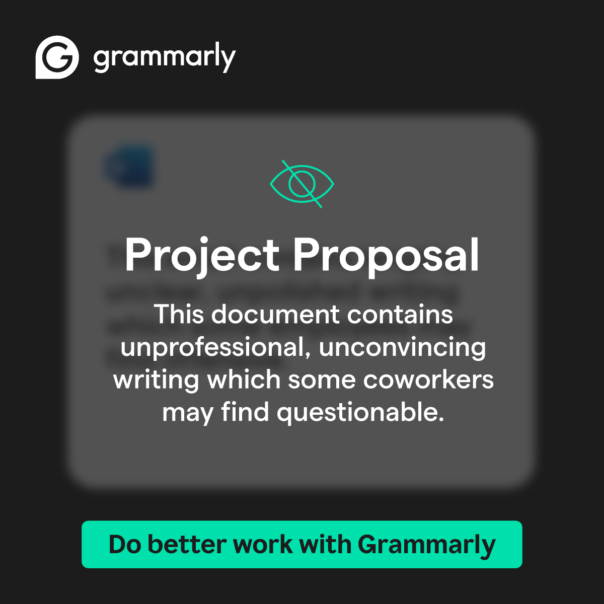 Grammarly Facebook ad