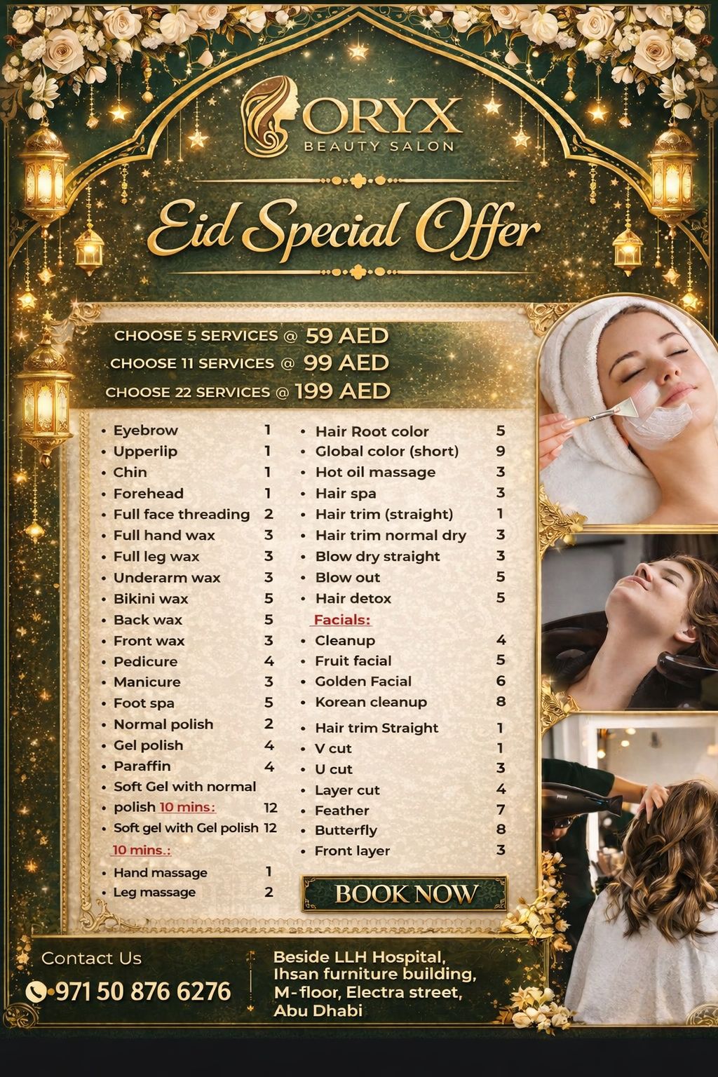 Oryxbeautysalon Facebook ad
