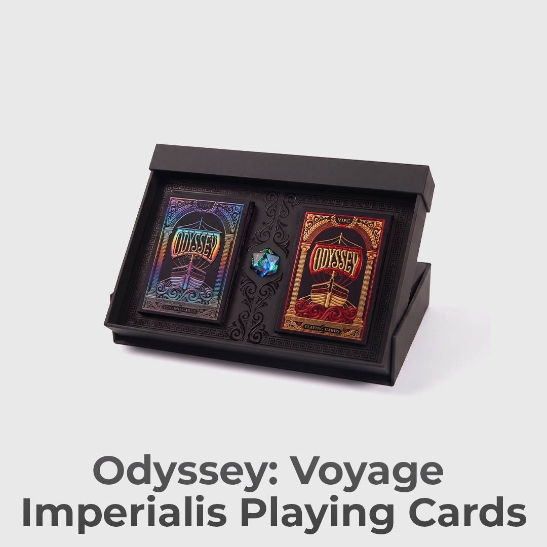Best Tabletop Gaming Crowdfunding Projects Facebook ad: Lux Odyssey Gilded Playing Cards