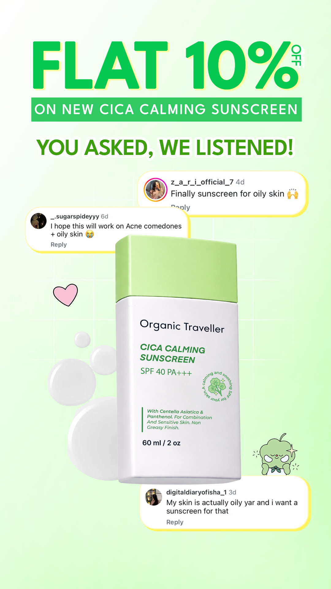 Organic Traveller - Skincare Facebook ad