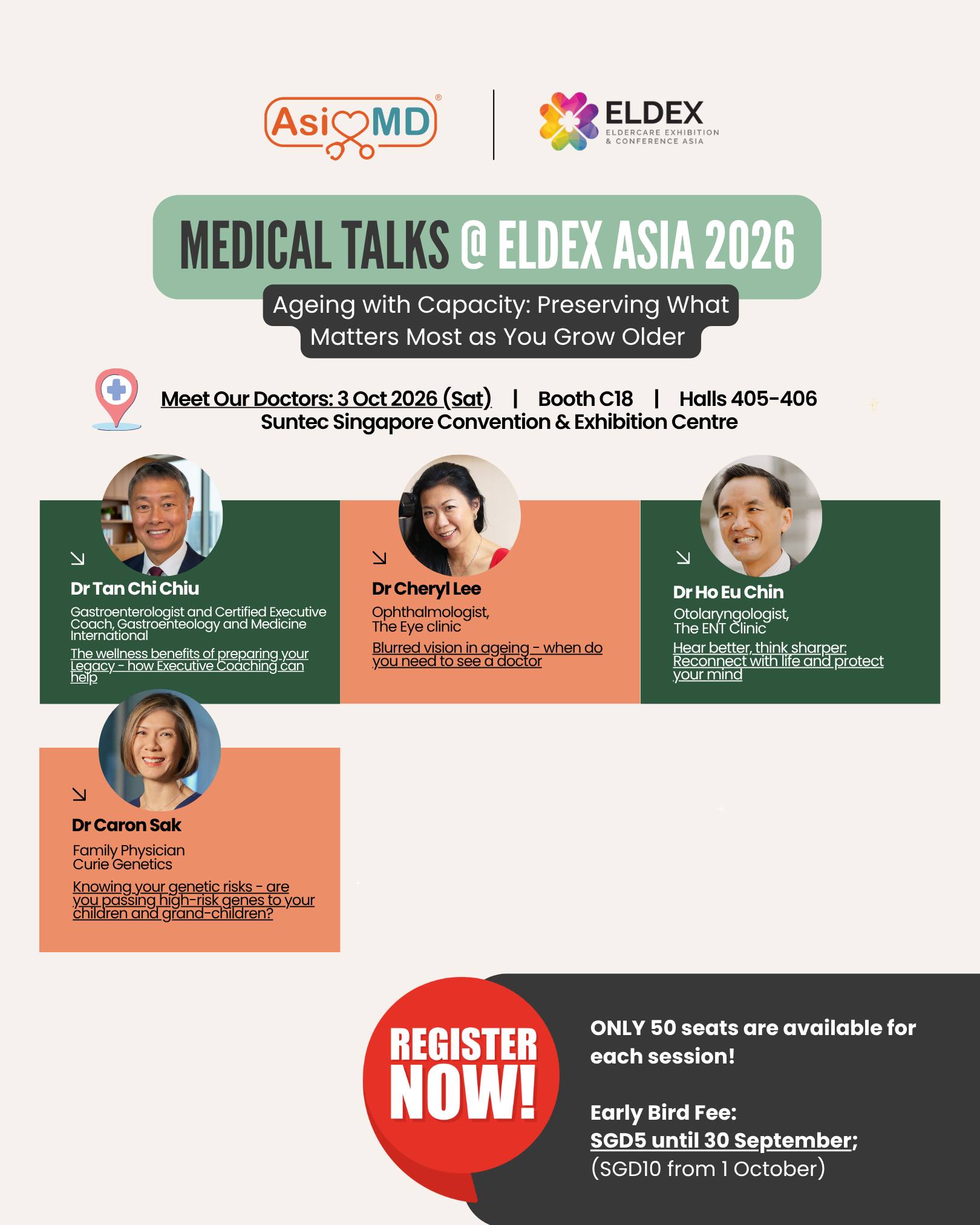 Asiamd Facebook ad: Eldex event registration 2026