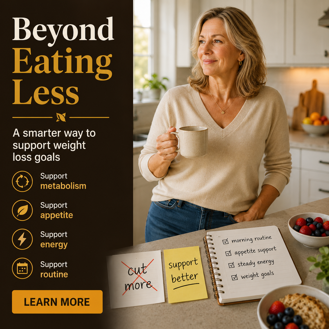 Dr Rebecca Collins - Weight Loss Coach Facebook ad: Not Another Harsh Fat-Burner