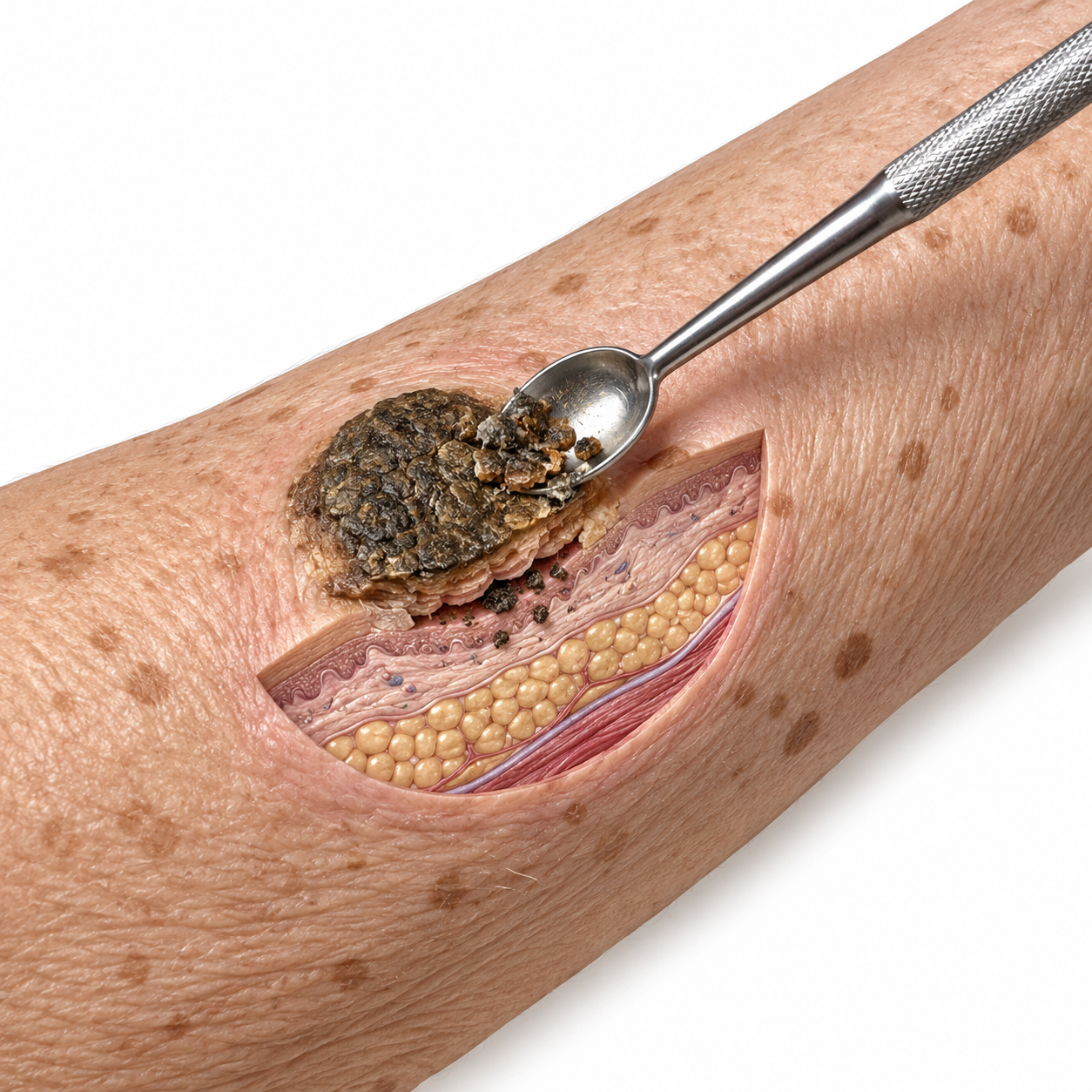 Actinic Keratosis Recovery Facebook ad: They Scrape the Bump. The Growth Signal Underneath Keeps…