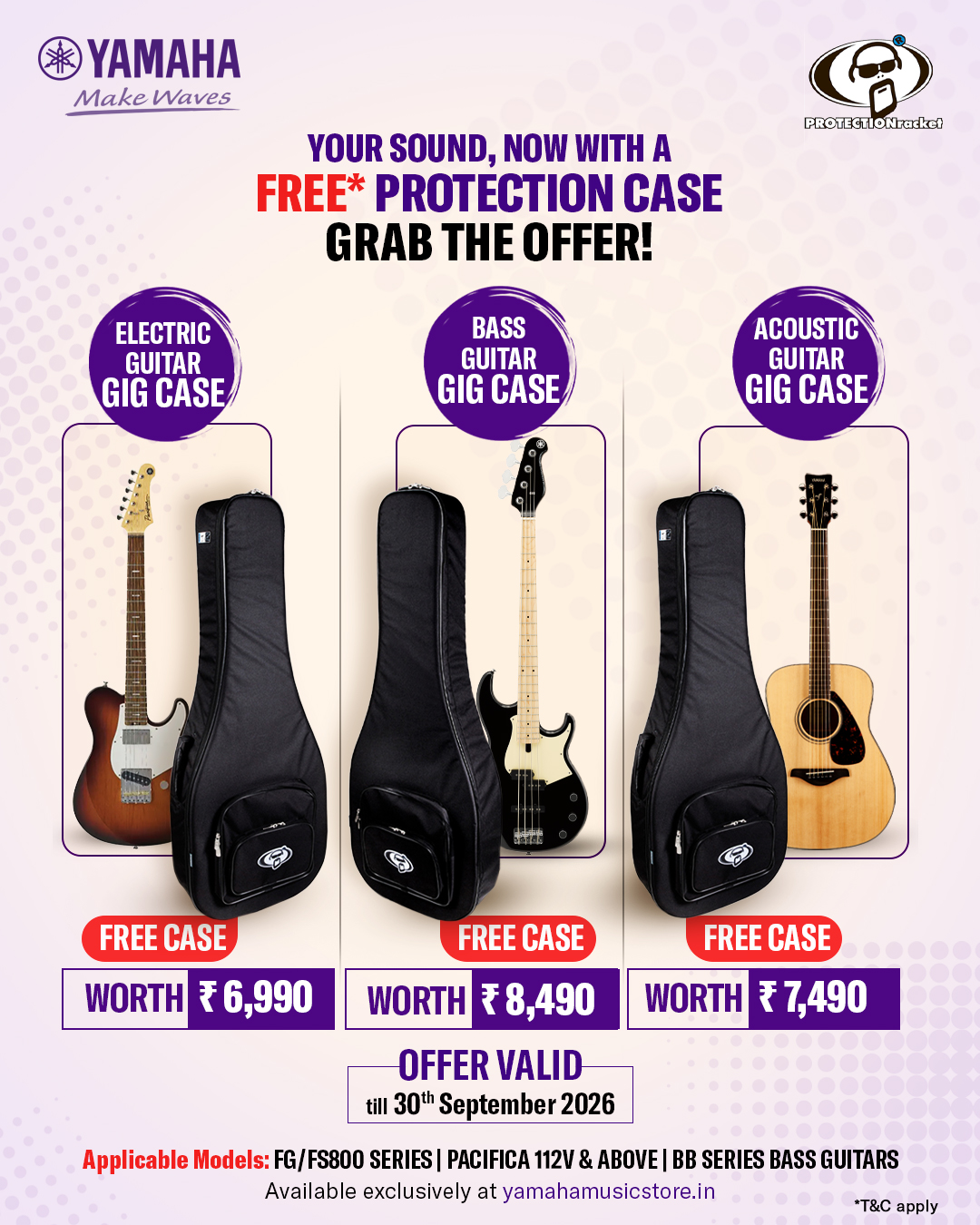 Yamaha Music India Facebook ad: Yamaha Guitar Case Offer