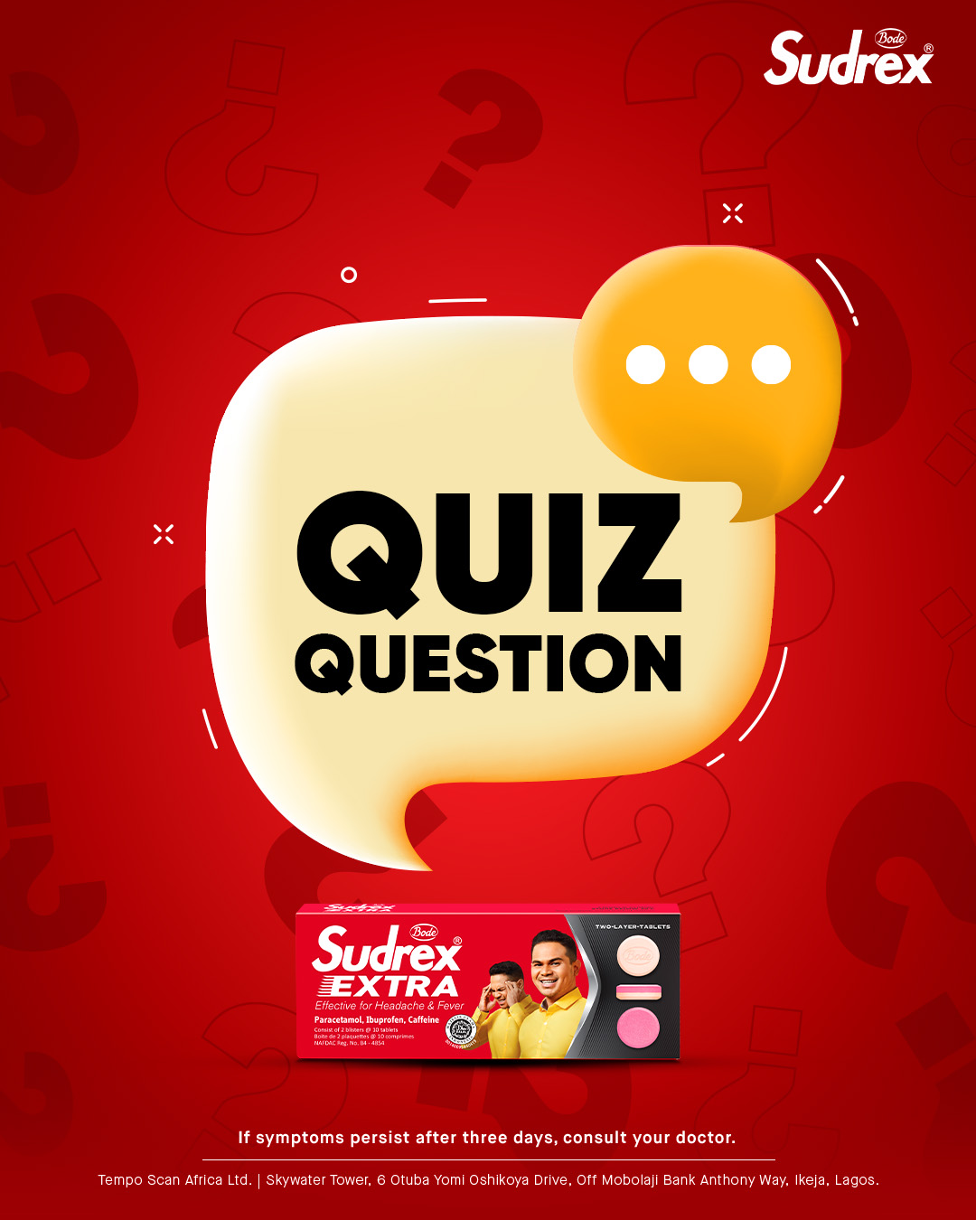 Sudrex Nigeria Facebook ad: Which habit helps with healthy weight control?