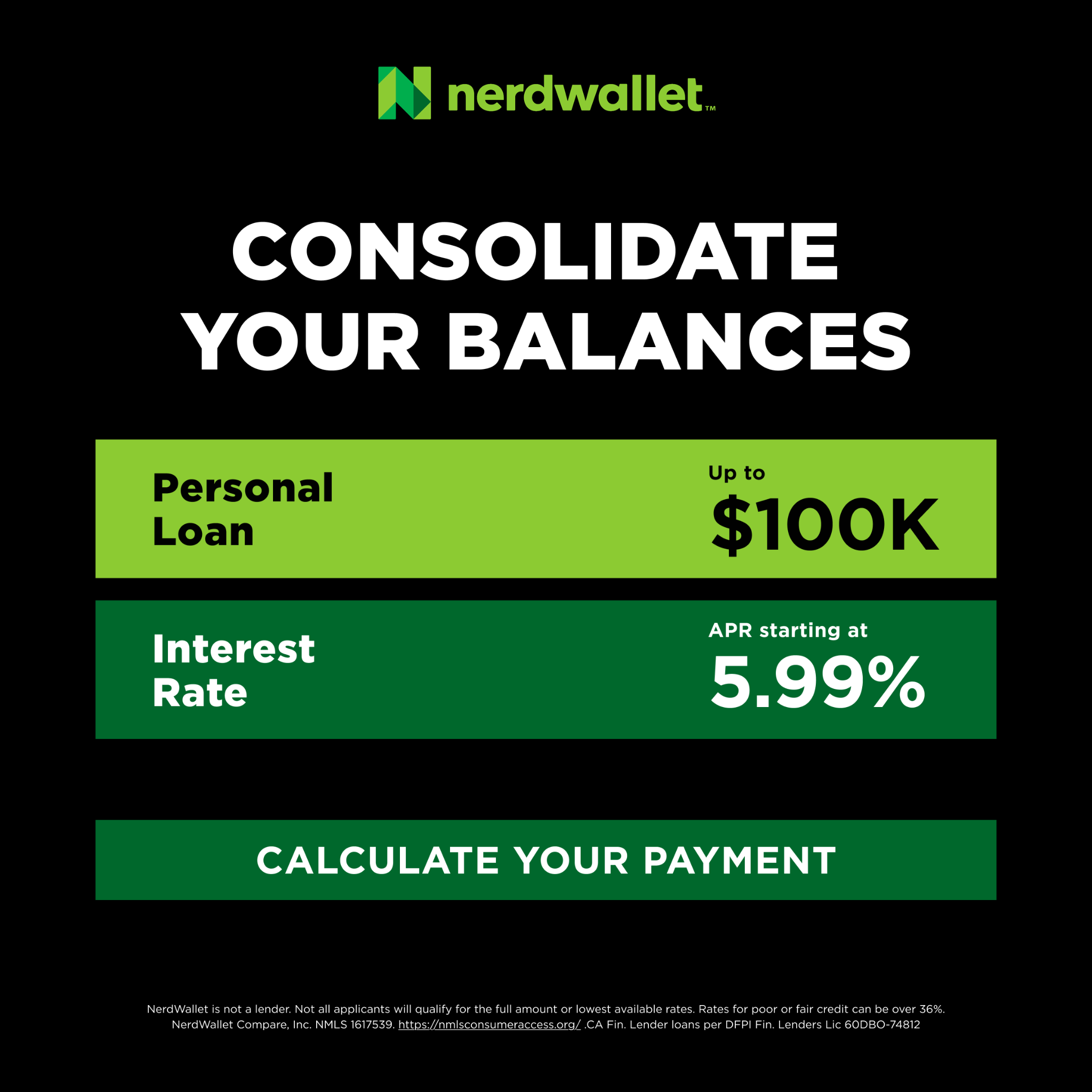 NerdWallet Facebook ad