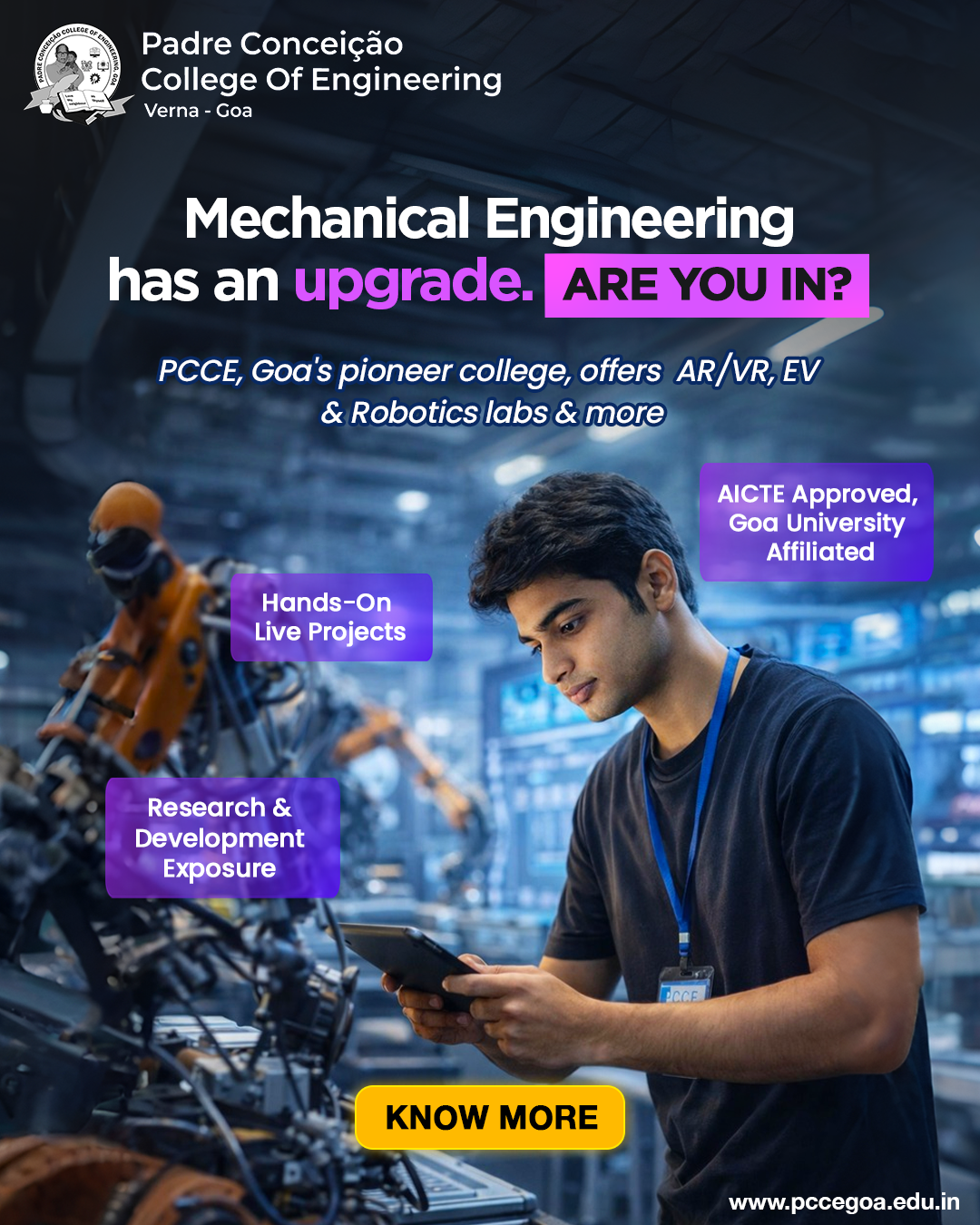 Padre Conceicao College Of Engineering Facebook ad: Engineering That Builds Real Careers
