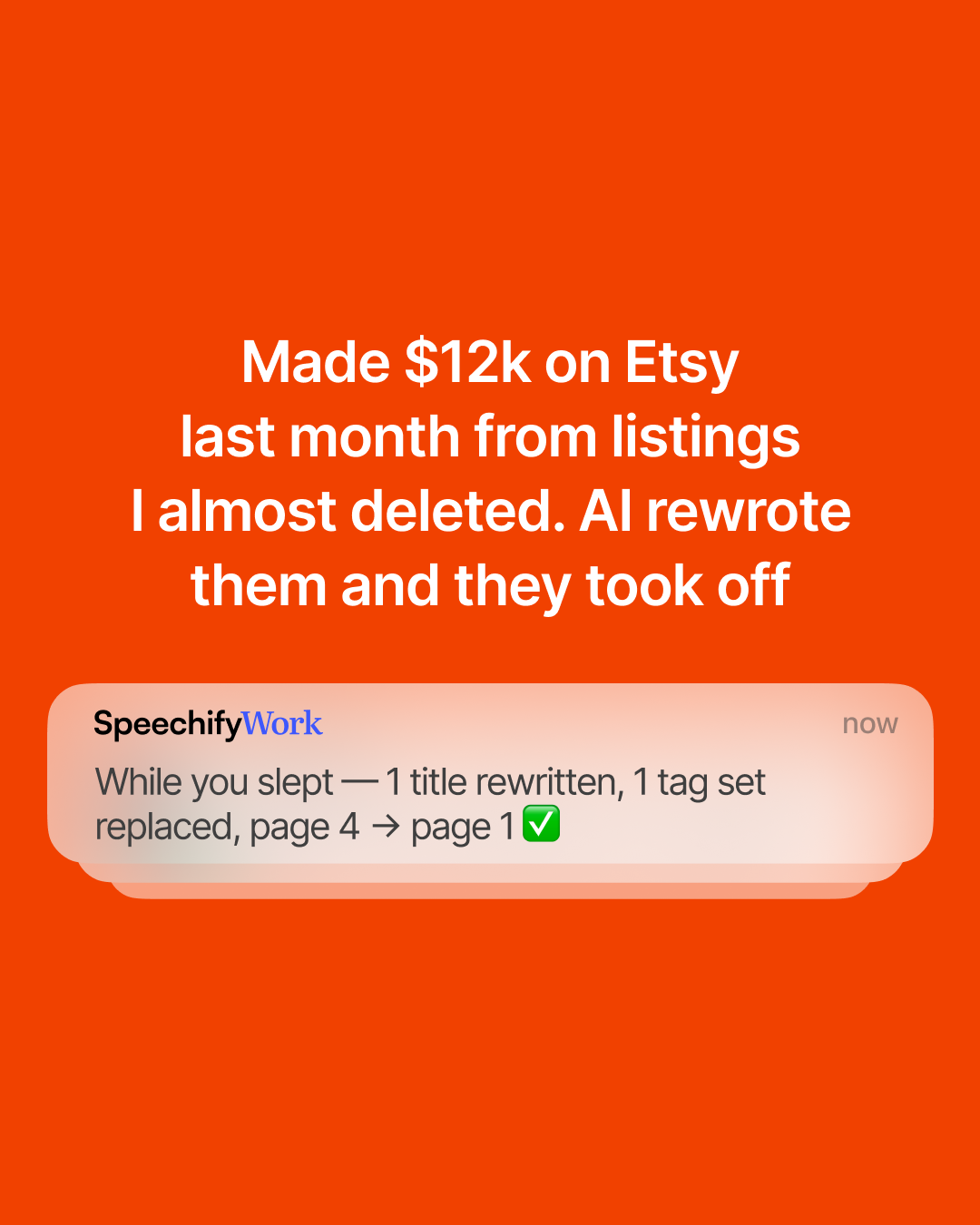 Speechify Facebook ad