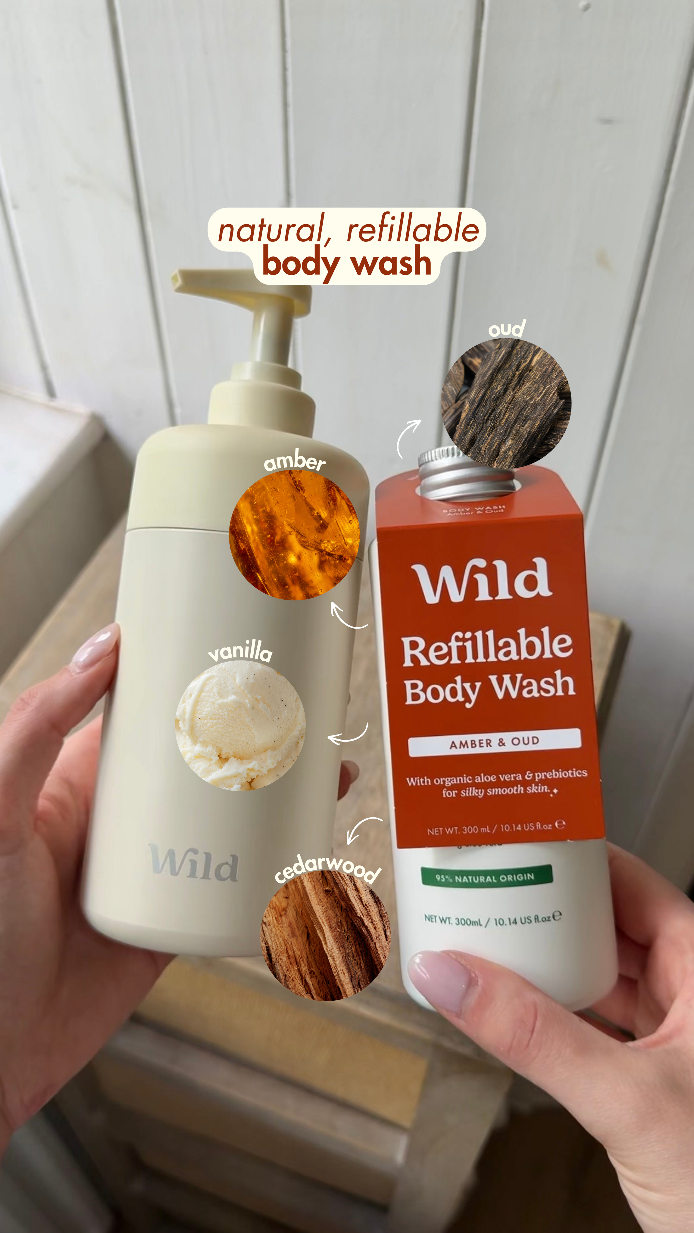 Wild Facebook ad: Moisture and hydration that last. Refills that disappear.
