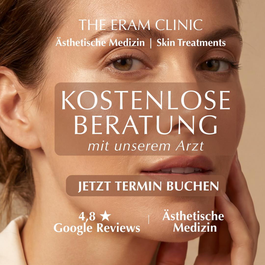 The Eram Clinic Facebook ad: Expertise: Beratung direkt durch den Facharzt.