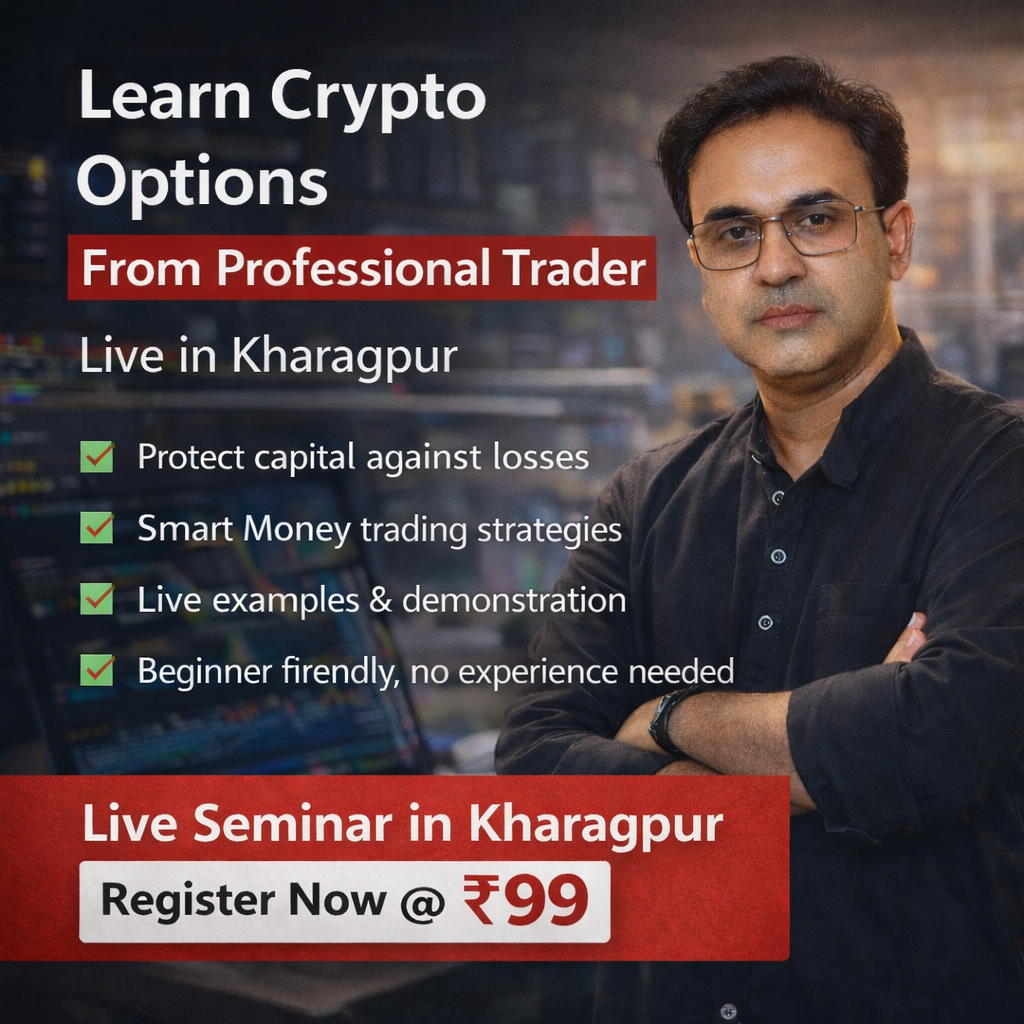 Crypto City-Learn Zero to Pro in Crypto Trading Facebook ad: Crypto Options Seminar in Kharagpur @ ₹99