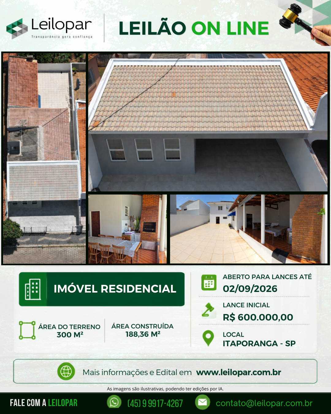 Leilopar Leilões Facebook ad: Acesse o site.