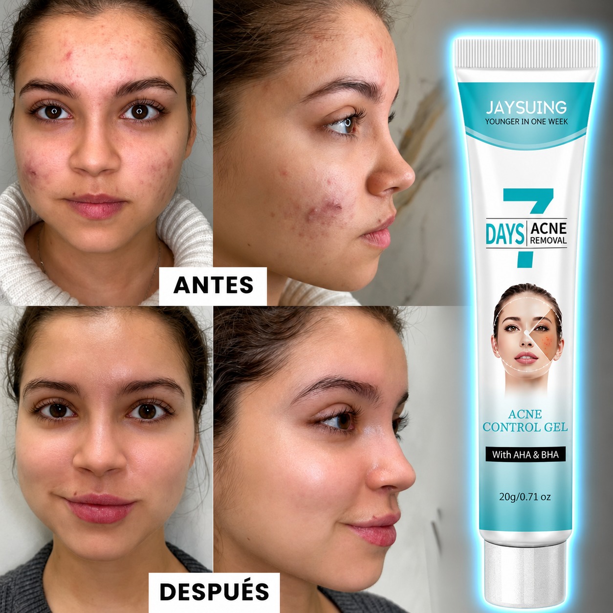 JELUU Facebook ad: ¿Te da pena salir sin maquillaje por culpa…