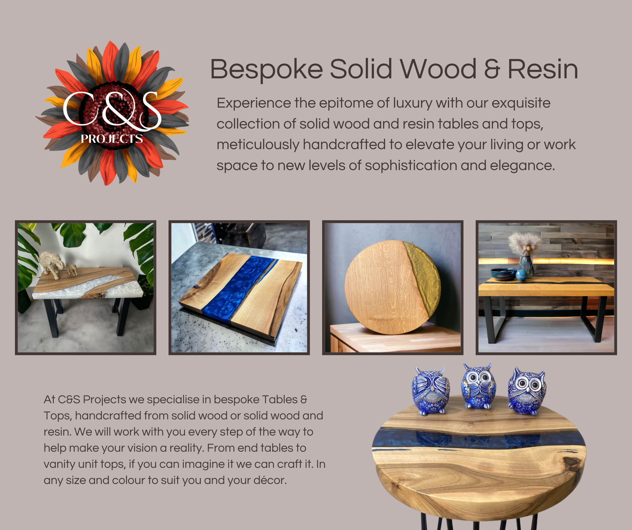 C&S Projects Facebook ad: Custom Orders