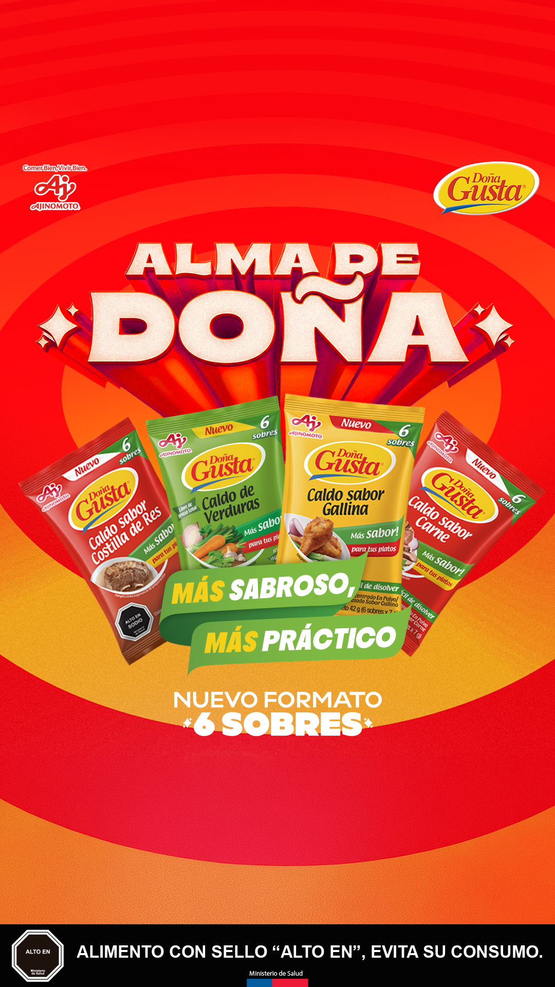 Ajinomoto Chile Facebook ad: Doña Gusta Nuevo Formato