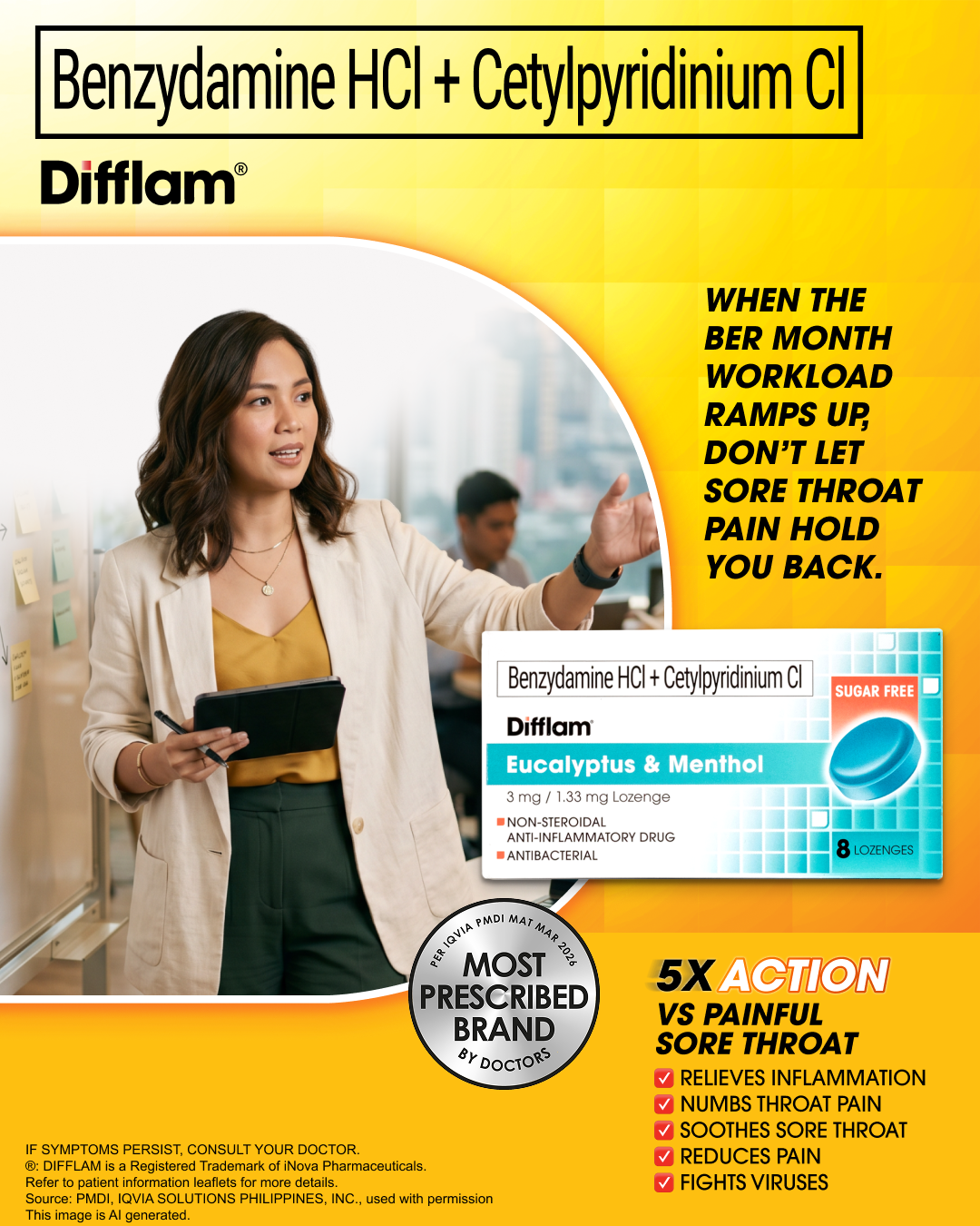 Difflam Philippines Facebook ad: Sore throat remedies & oral health | Difflam /Philippines