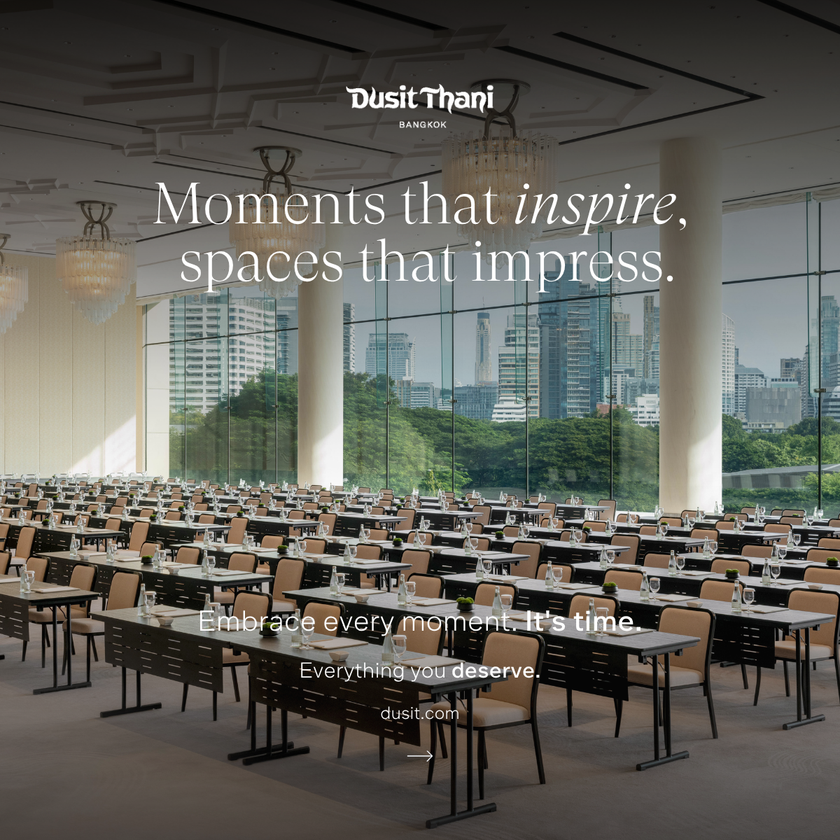 Dusit Thani Bangkok Facebook ad: Every event matters at Dusit Thani Bangkok, where…