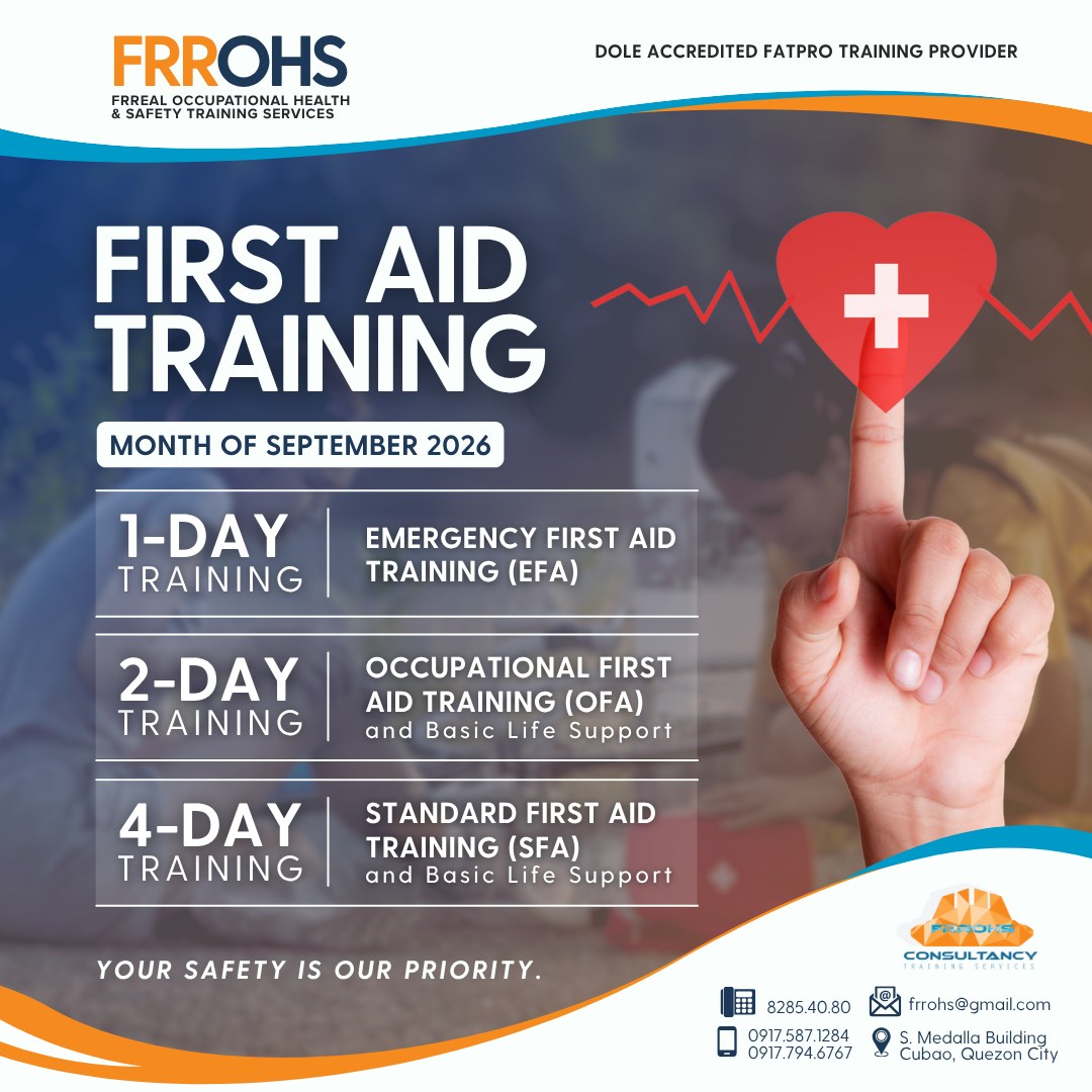 FRReal Occupational Health and Safety Consultancy Training Services Facebook ad: HELP IS ON THE WAY… BUT WHAT DO…