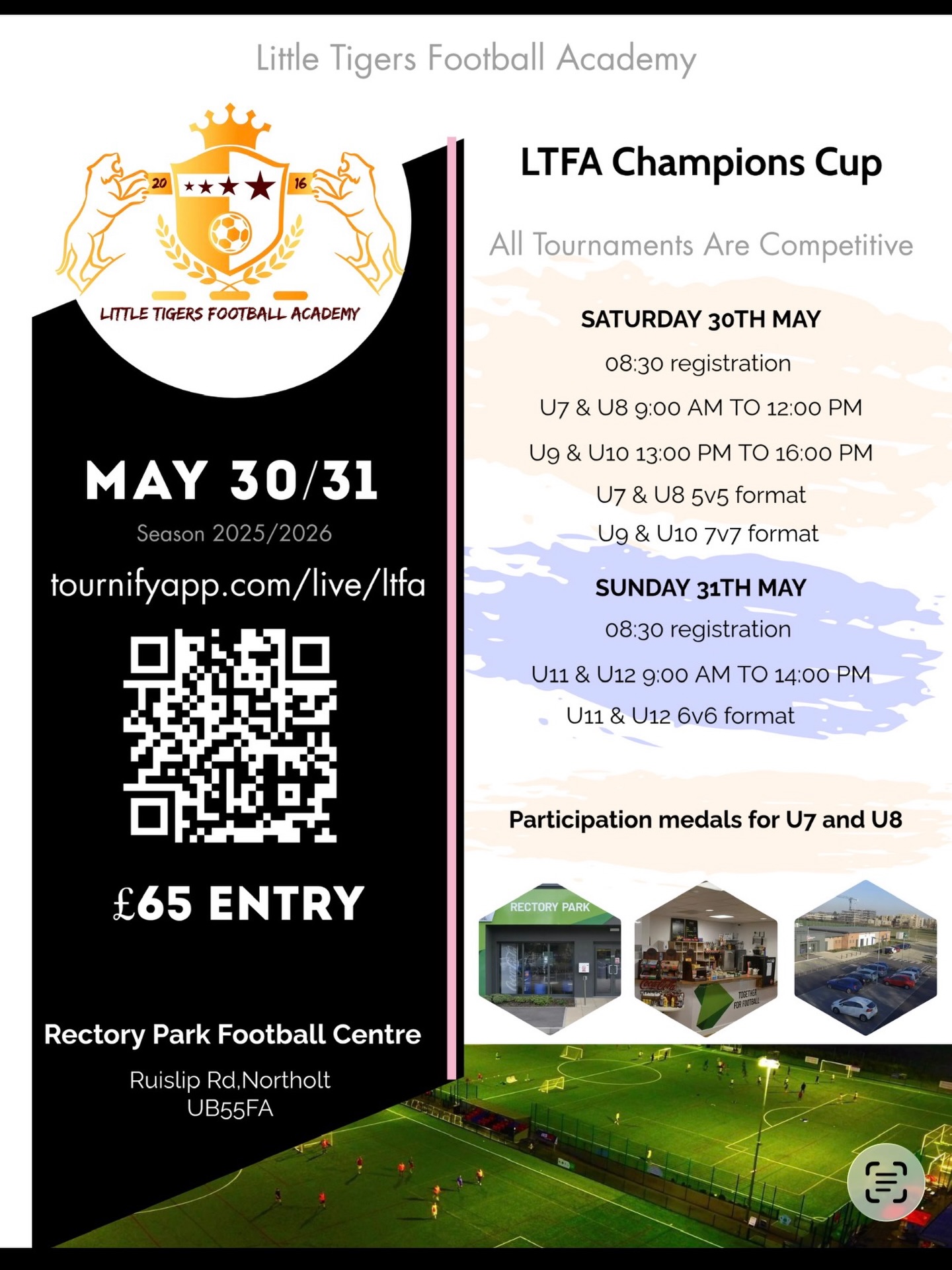 Little Tigers Football Academy Facebook ad