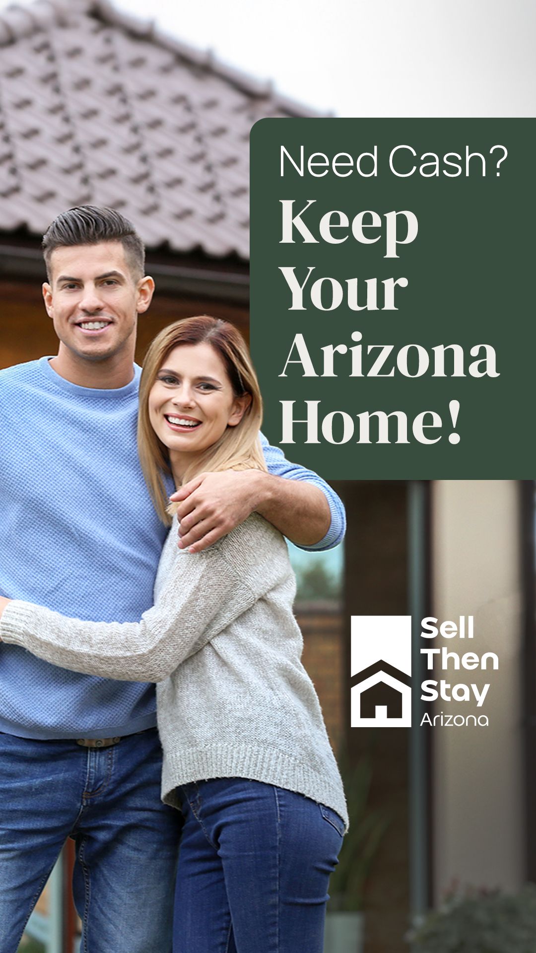 Sell Then Stay Arizona Facebook ad from Jul 8, 2025