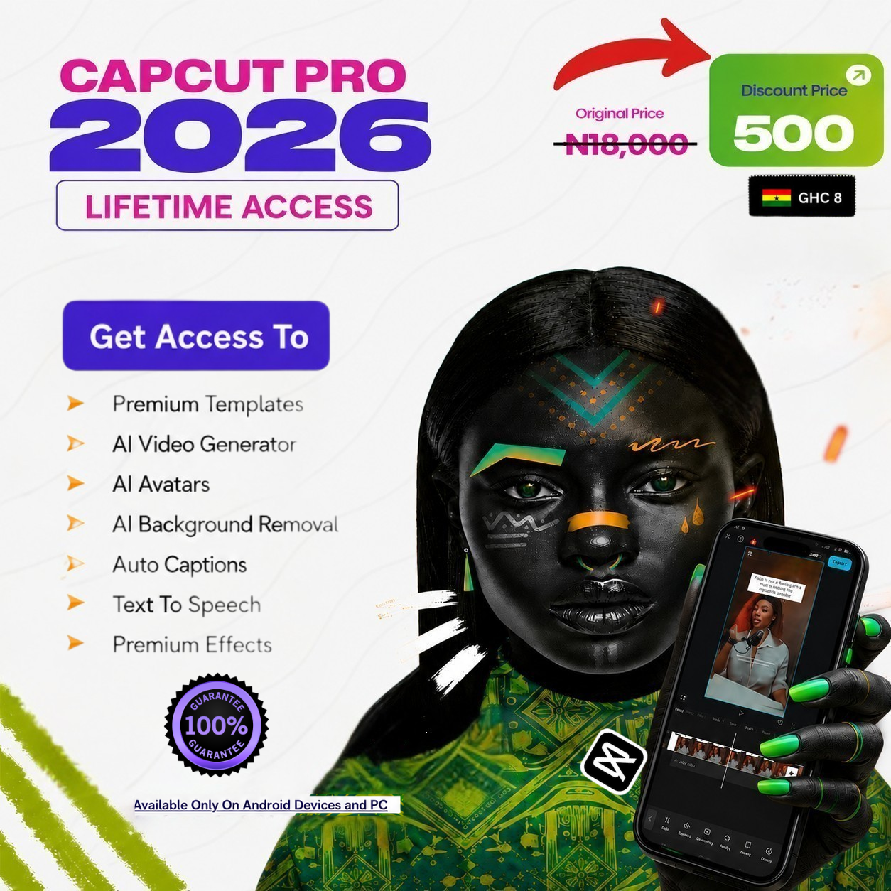 Tech World Hub Facebook ad: Capcut PRO Unlocked (NO SUBSCRIPTION AGAIN)