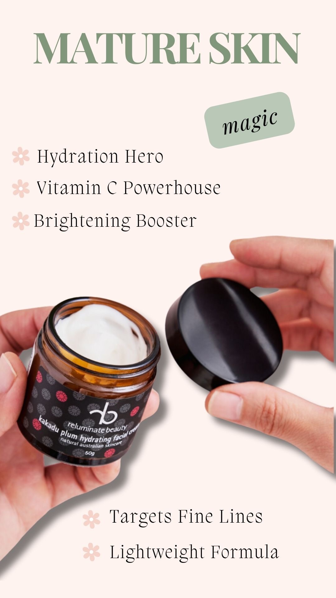 Reluminate beauty Facebook ad