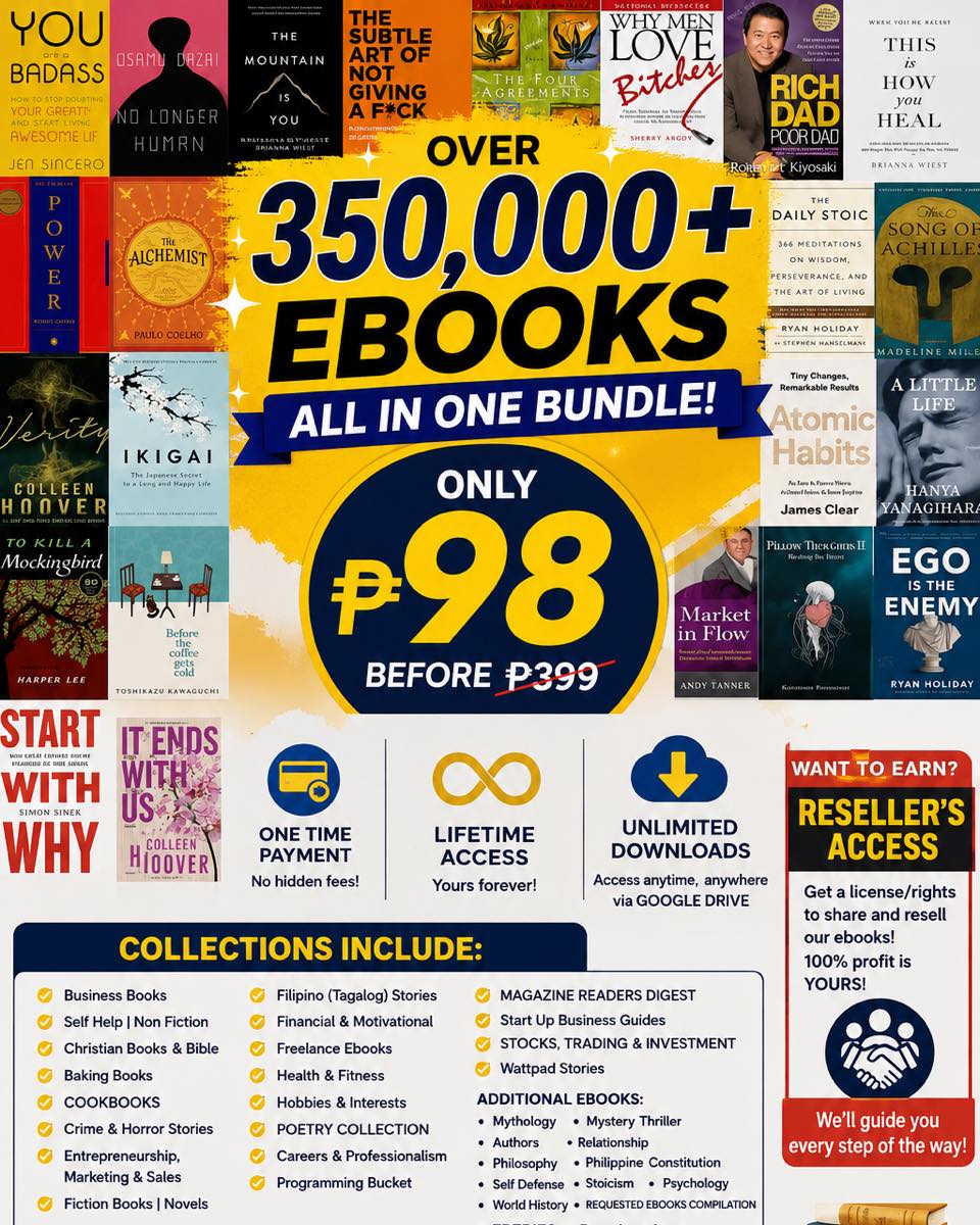 Peso E-Book Ph Facebook ad: THE ULTIMATE EBOOK COLLECTION IS HERE!