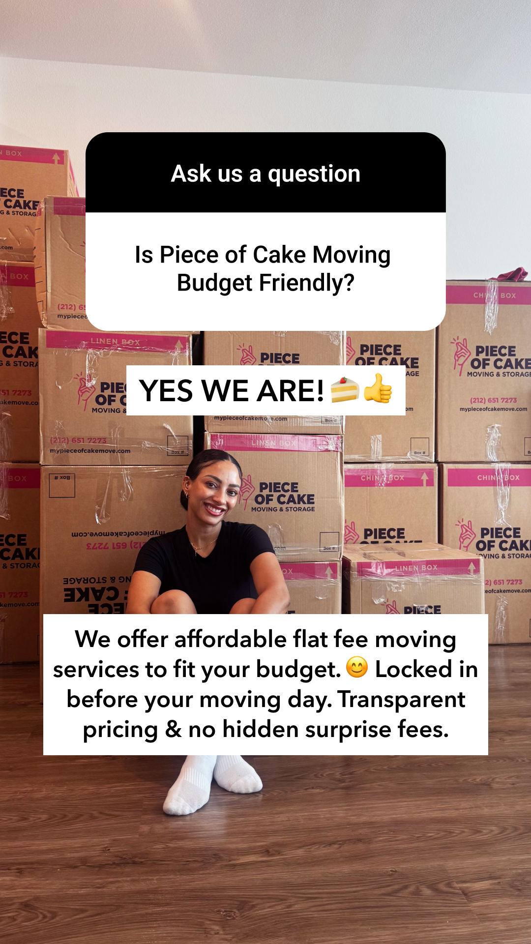 Piece of Cake Moving & Storage Facebook ad