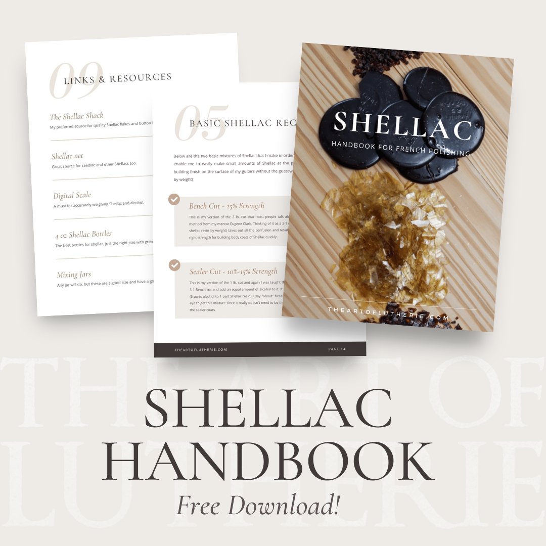 The Art Of Lutherie Facebook ad: Shellac Handbook For French Polishing - The Art Of Lutherie