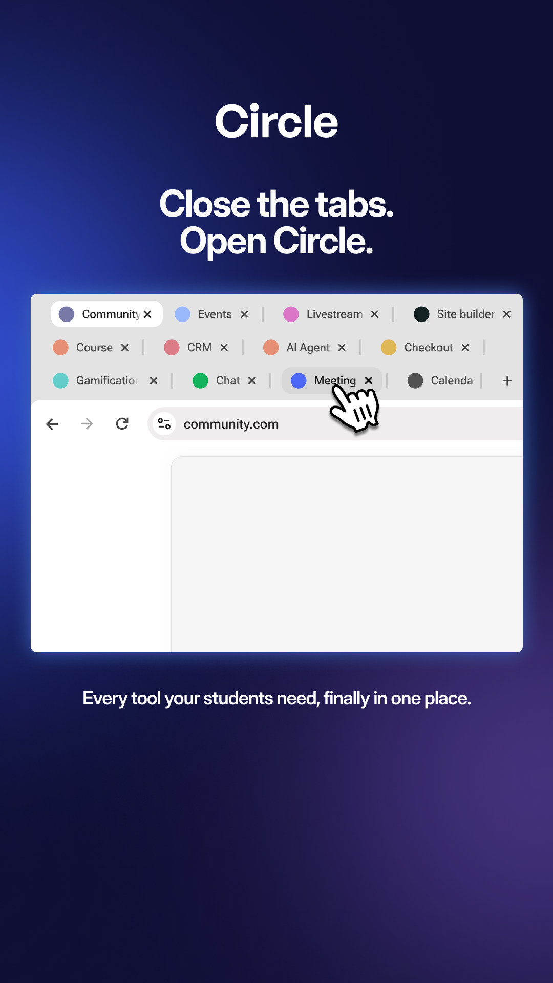 Circle Facebook ad from Jul 31, 2026