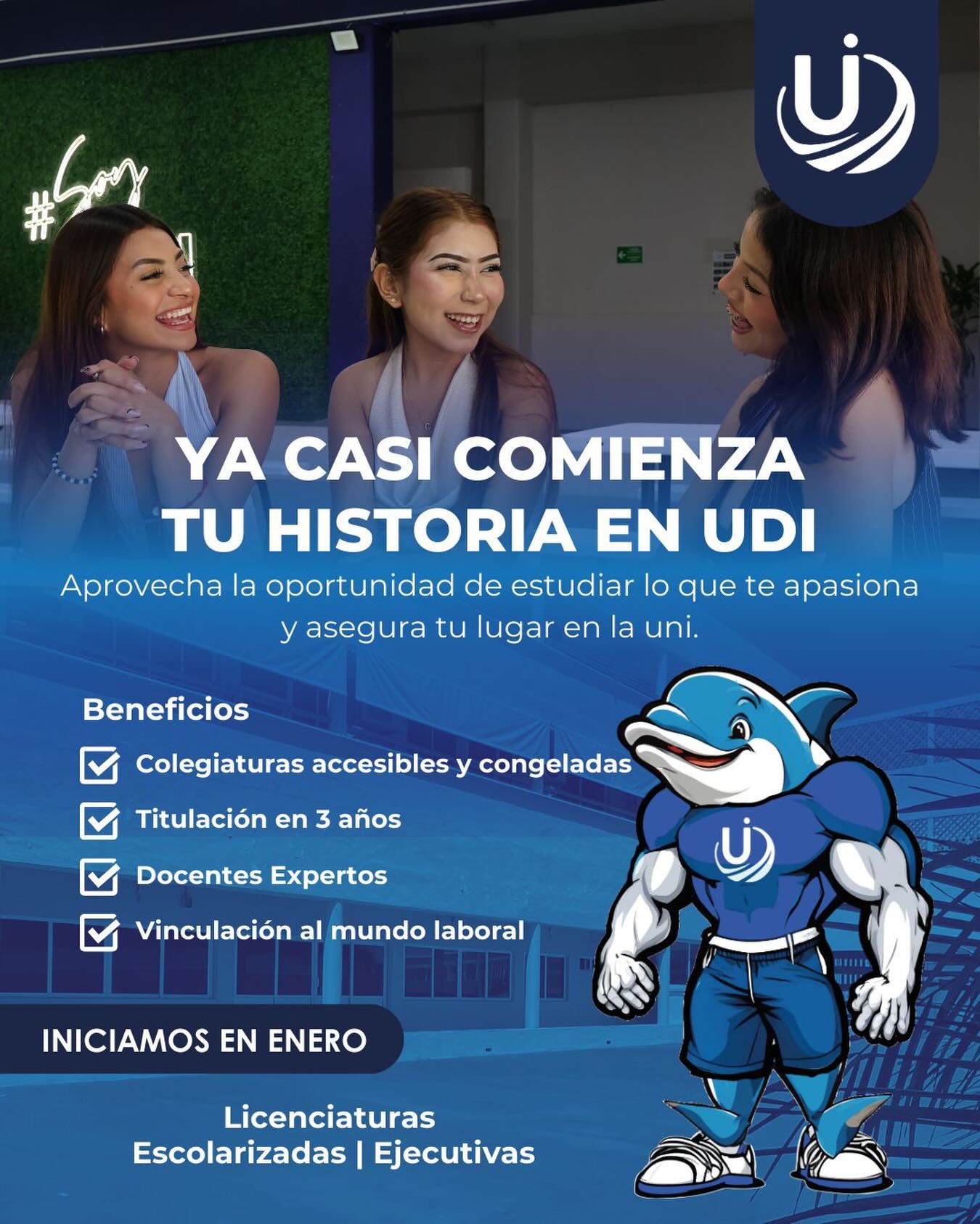 Universidad para el Desarrollo y la Innovación Facebook ad: Ya casi comienza tu historia en UDI