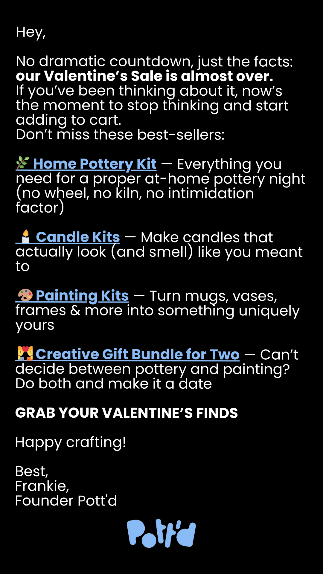 Pott'd UK Facebook ad