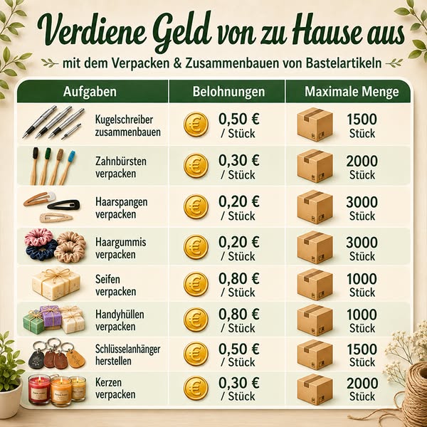 Mia Hoffmann Facebook ad: Heimarbeit: Schmuck & Montage, Einfach von zu Hause Geld…