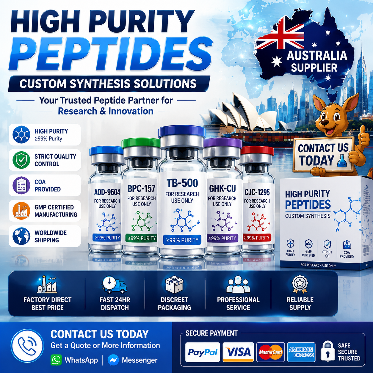 RT10 Facebook ad: Premium Peptide Manufacturer