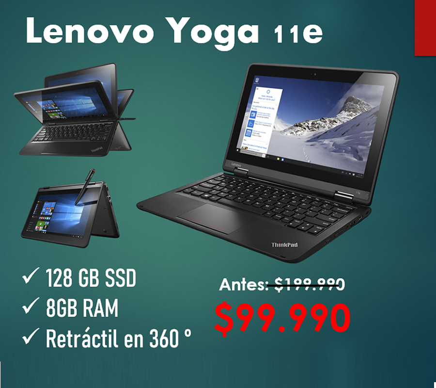 Sidemarket Facebook ad: LENOVO THINKPAD YOGA Touchscreen Desde $299.990