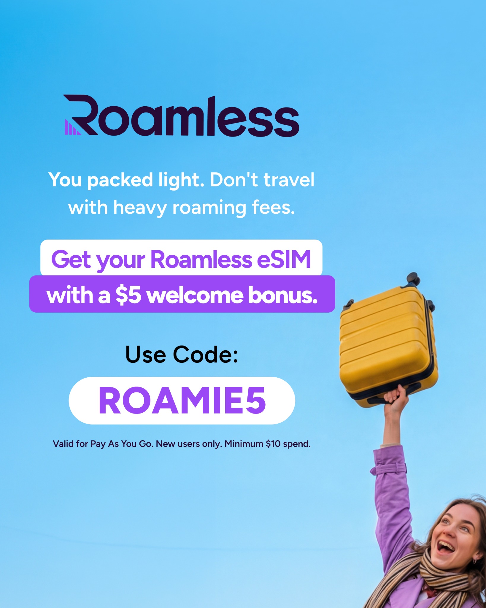 Roamless Facebook ad