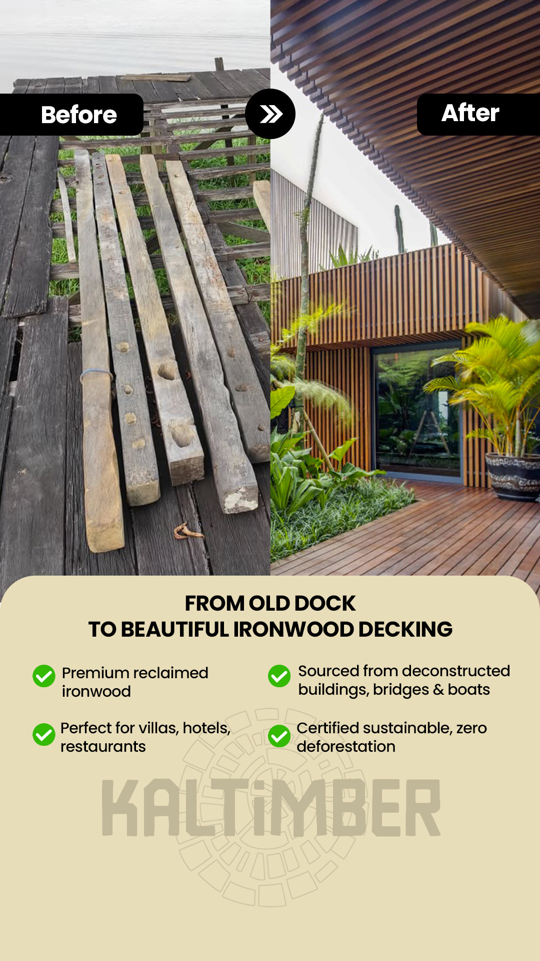 Kaltimber Facebook ad: Want outdoor spaces with a soul?