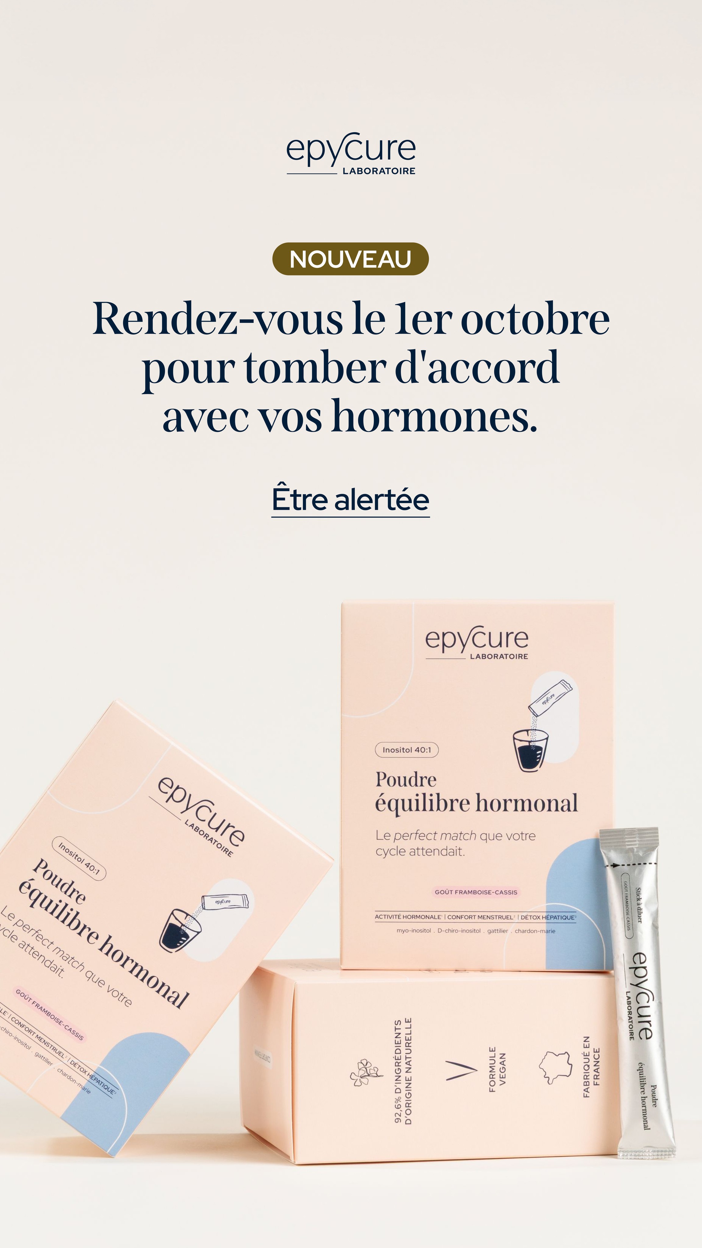 Epycure Facebook ad: La révolution de l'équilibre hormonal arrive