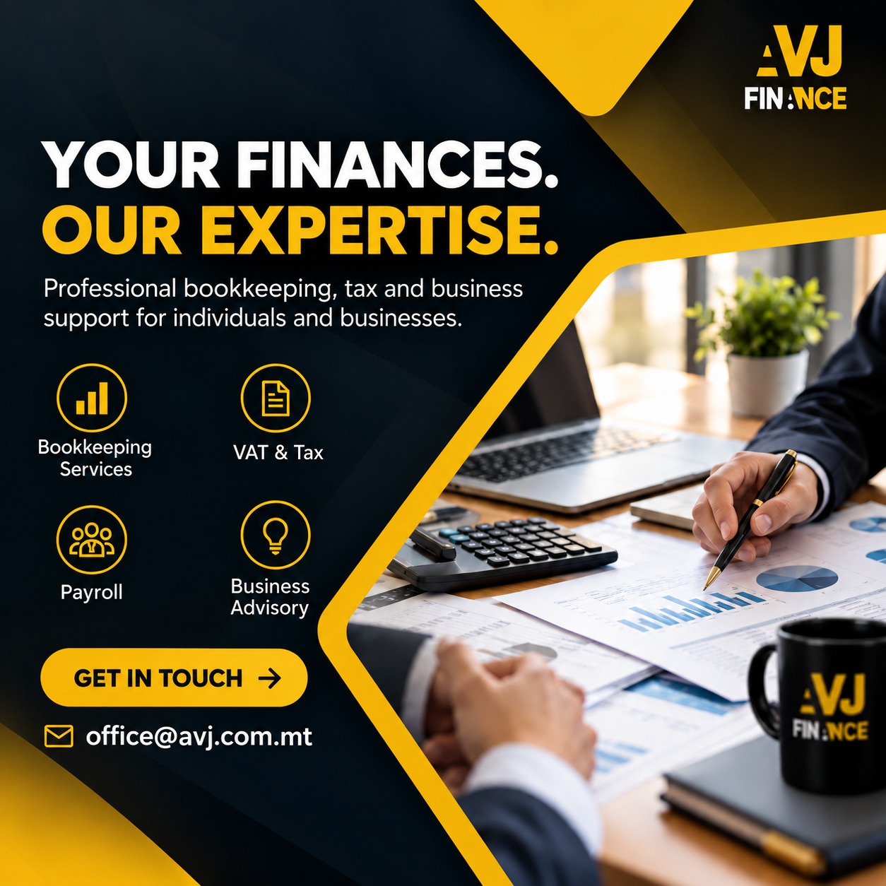 AVJ Finance Ltd Facebook ad: Chat with us