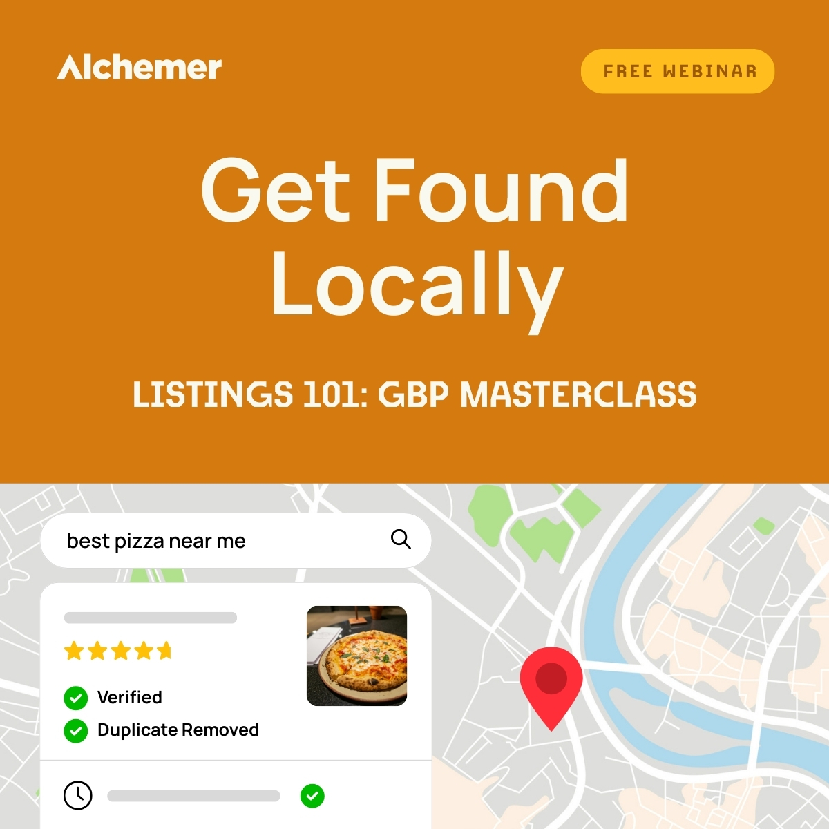 Alchemer Facebook ad: Fix listings gap. Boost local search.