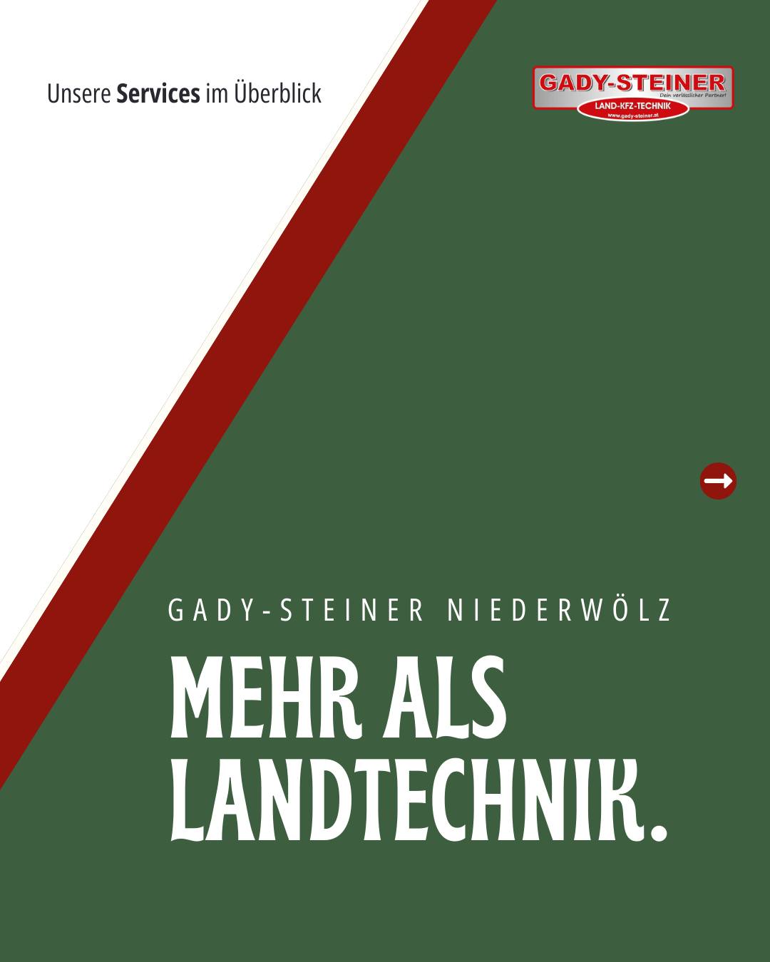 Gady-Steiner Landmaschinen Facebook ad: Willkommen bei Gady-Steiner!