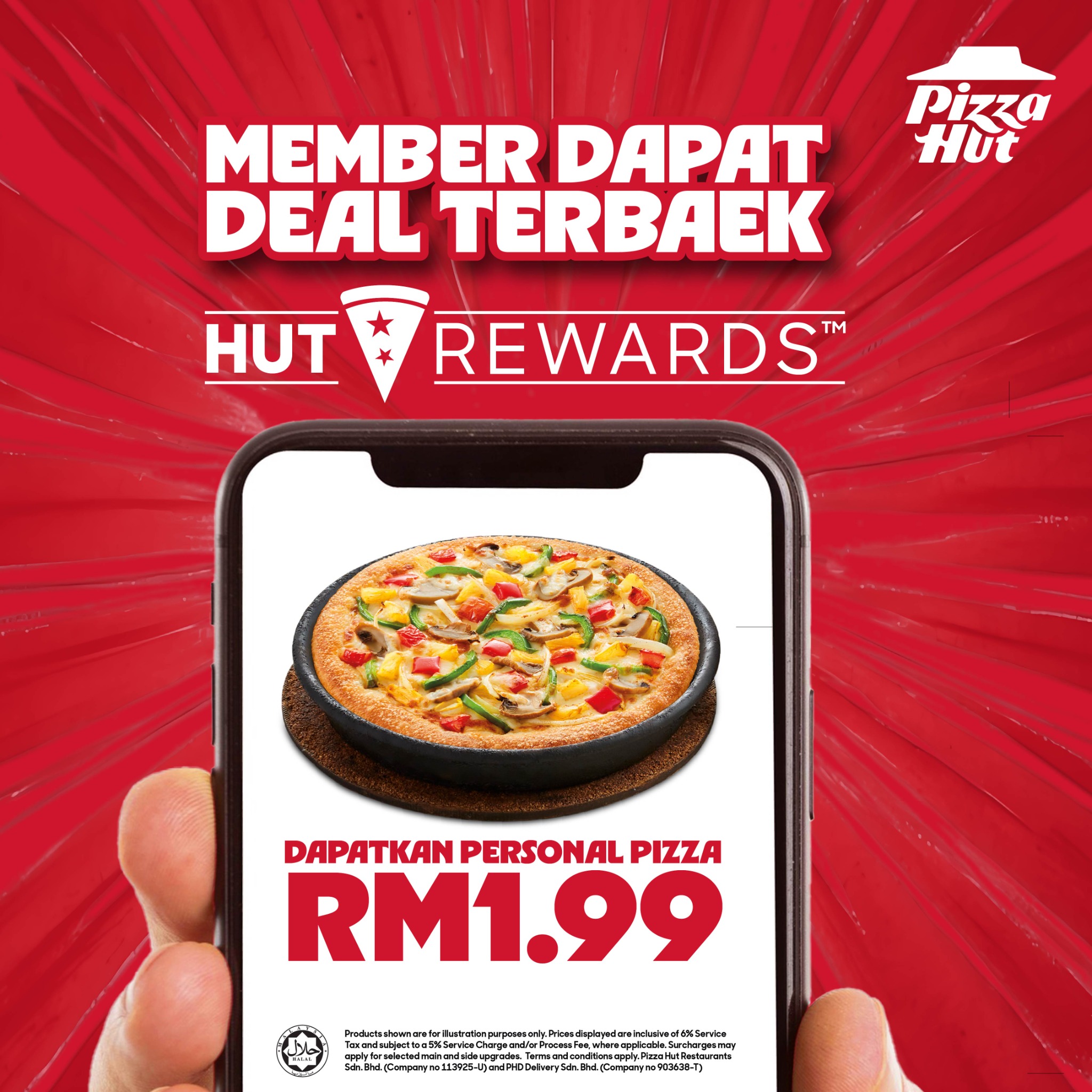 Pizza Hut Facebook ad: Member Baru, Pizza RM1.99!