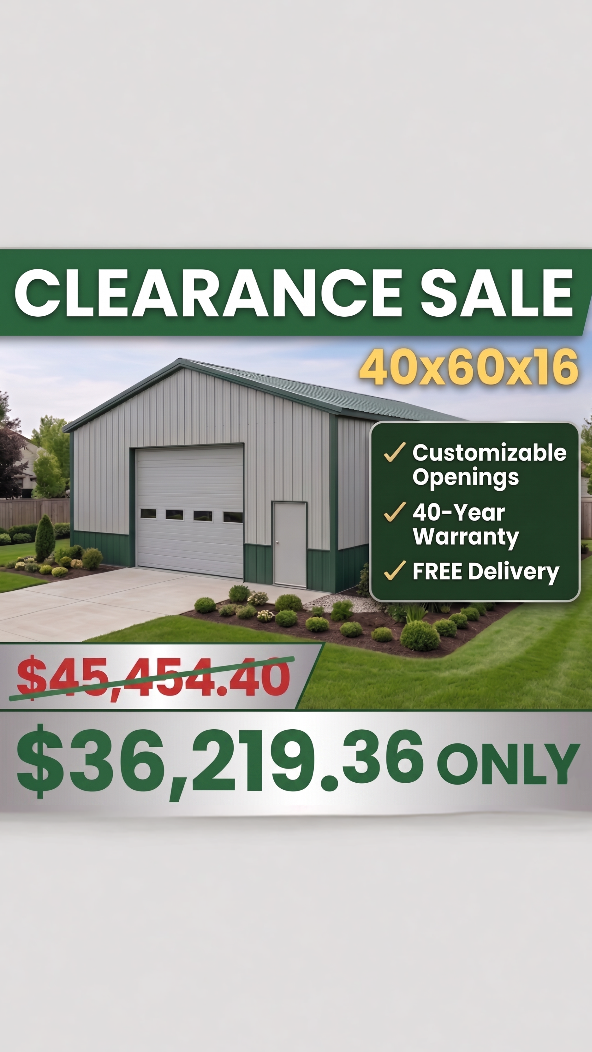 Atlantic Steel Structures Facebook ad: Buy Now For Only $36,219.36