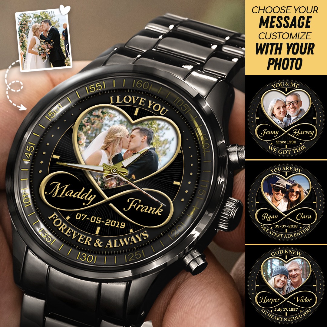 Dialcustom - Unique custom watches Facebook ad: Love on His Wrist Make Each Second Extra Special for Him
