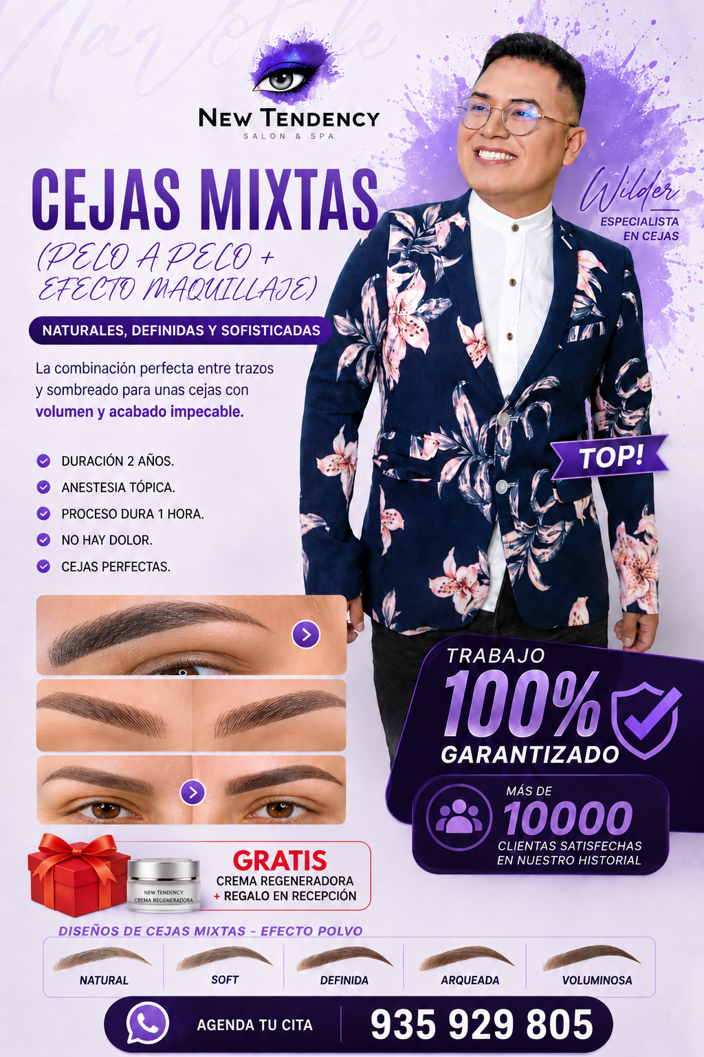 New Tendency salón y spa Facebook ad: Cejas Mixtas