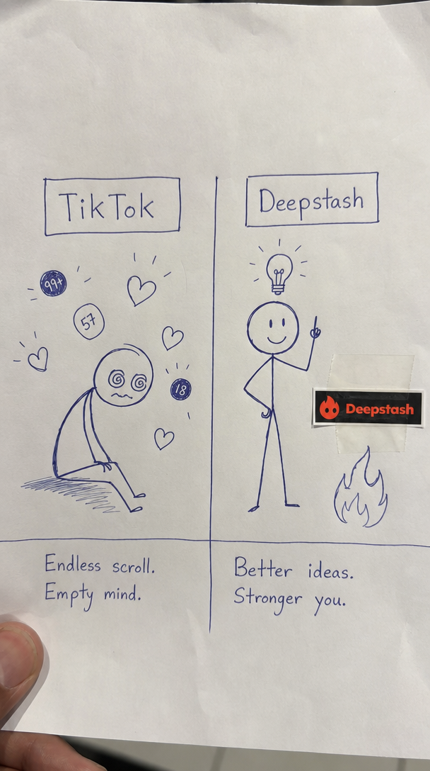 Deepstash Facebook ad